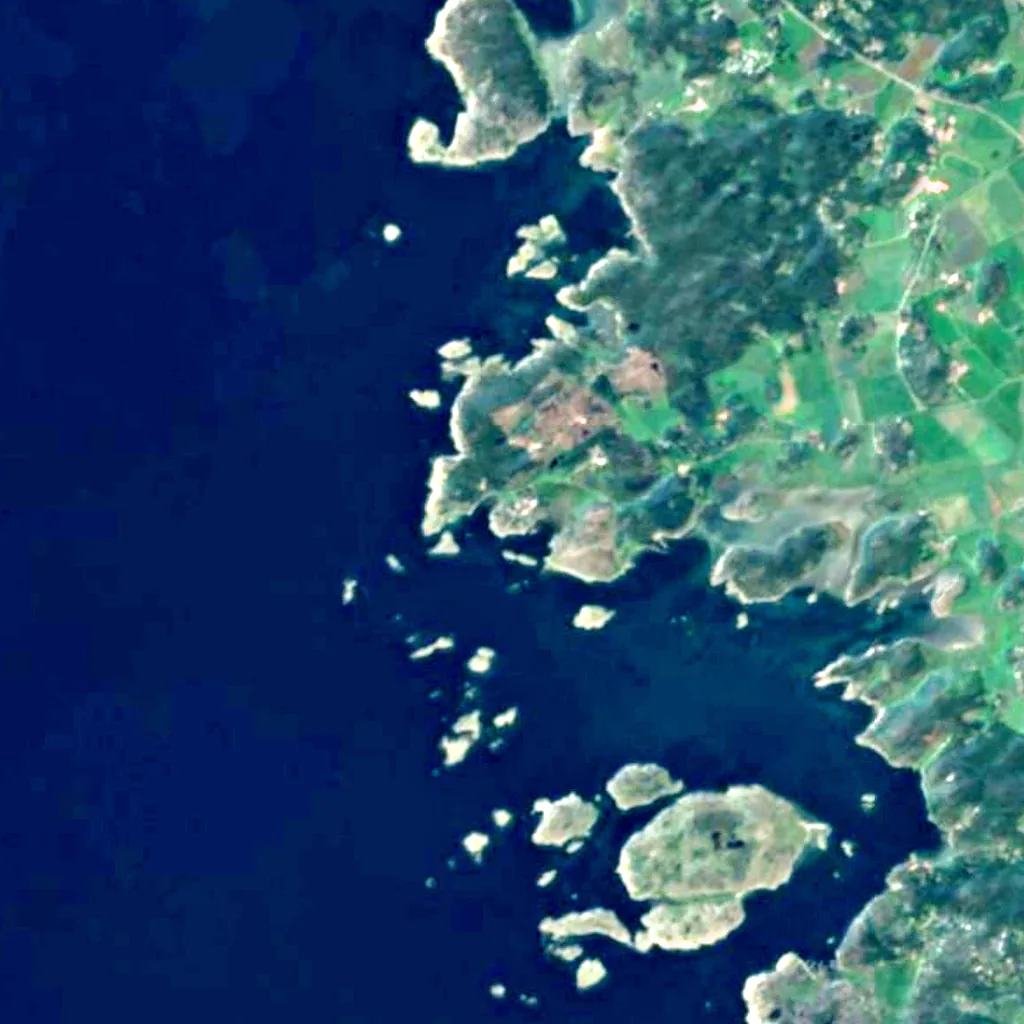 Weltraumobservatorium Onsala von oben gesehen (Sentinel-2)