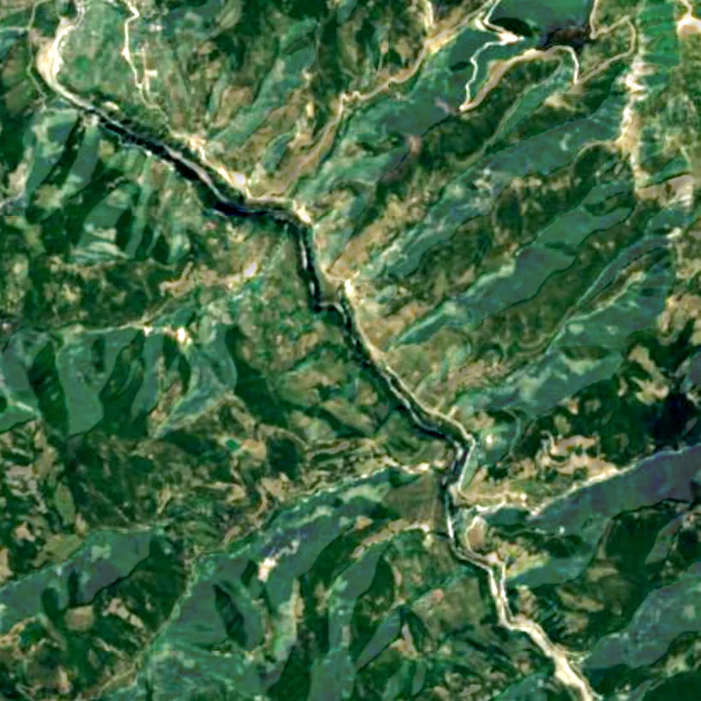 Osum-Schlucht von oben gesehen (Sentinel-2)