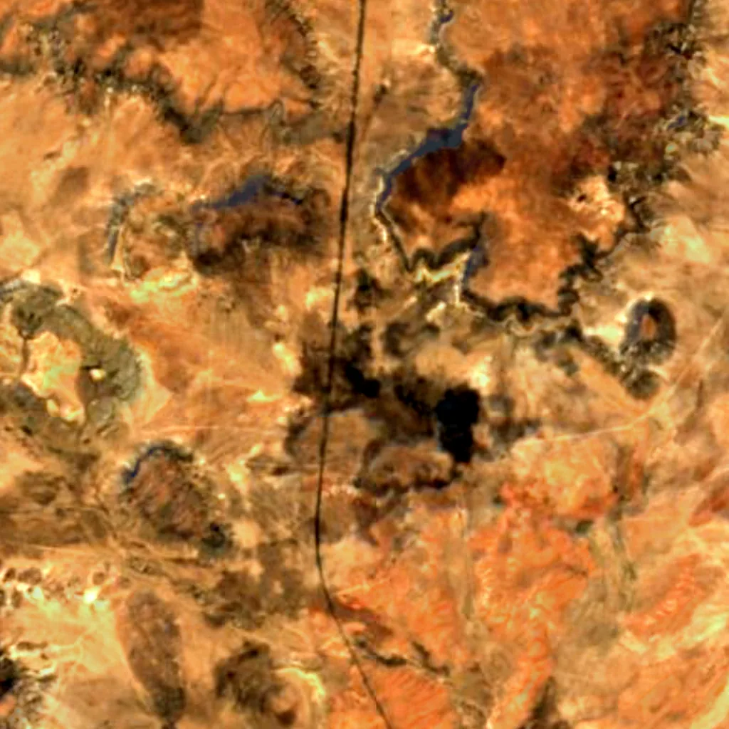 Painted Desert van boven gezien (Sentinel-2)
