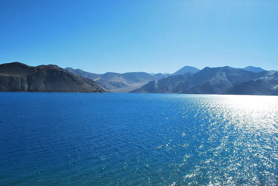 "long, narrow, enchanted lake", also referred to as Pangong Lake