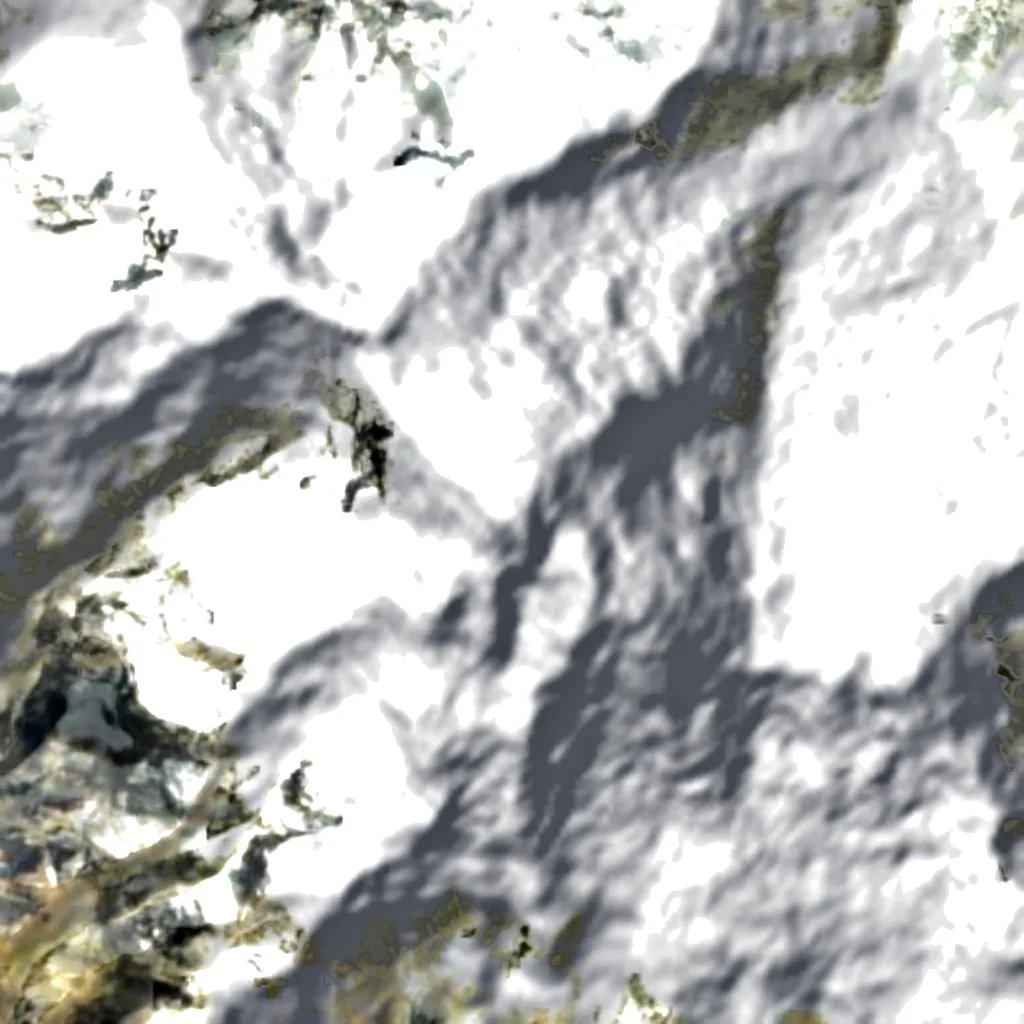 Pik Korschenewskaja von oben gesehen (Sentinel-2)