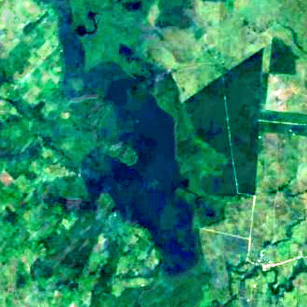 Petexbatún van boven gezien (Sentinel-2)