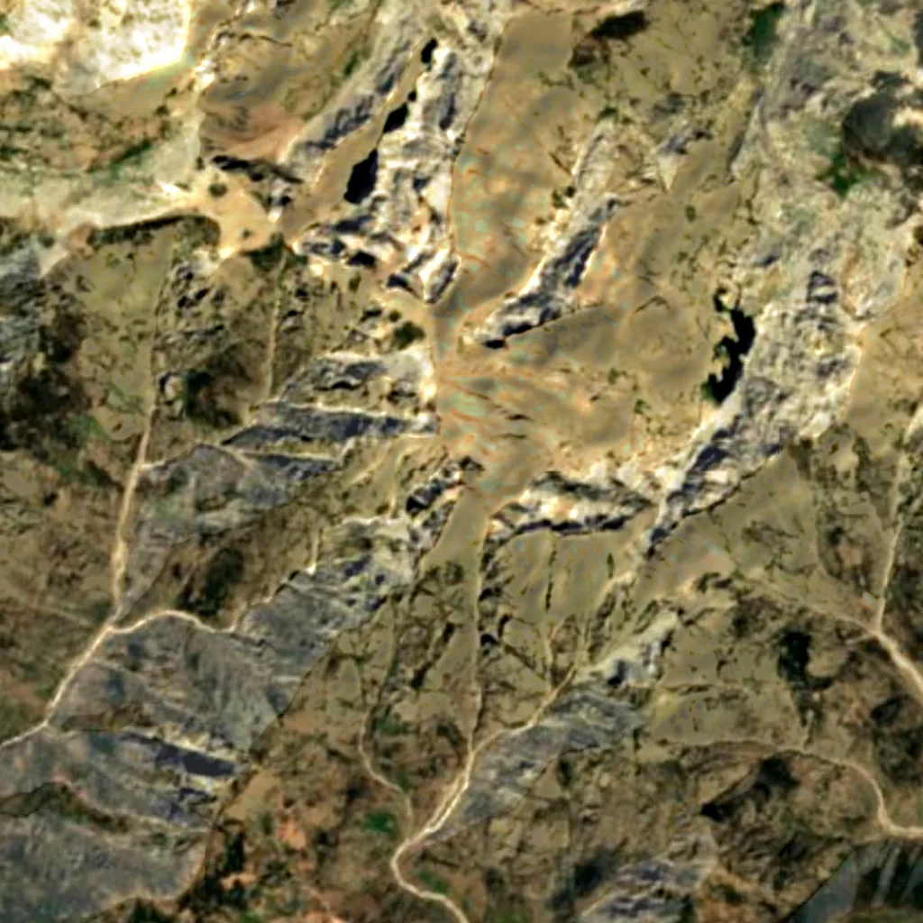 Pico Almanzor visto dall'alto (Sentinel-2)