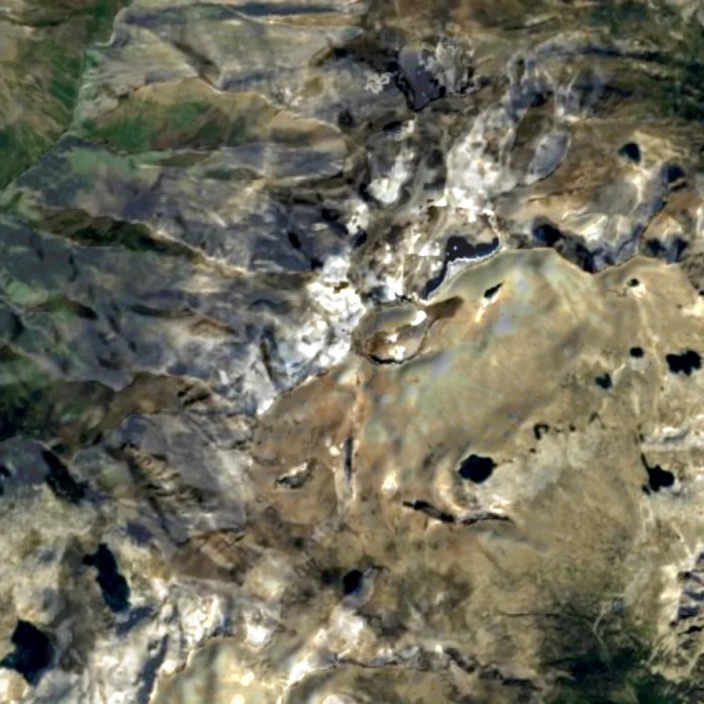 Pico Posets visto desde arriba (Sentinel-2)