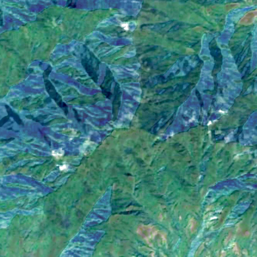 Pico Turquino visto desde arriba (Sentinel-2)
