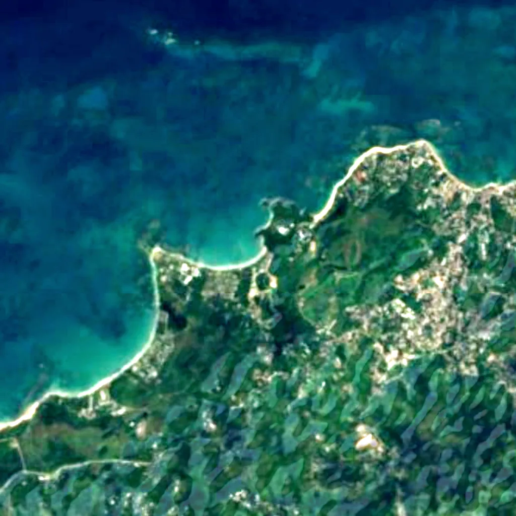 Playa Bonita visto dall'alto (Sentinel-2)