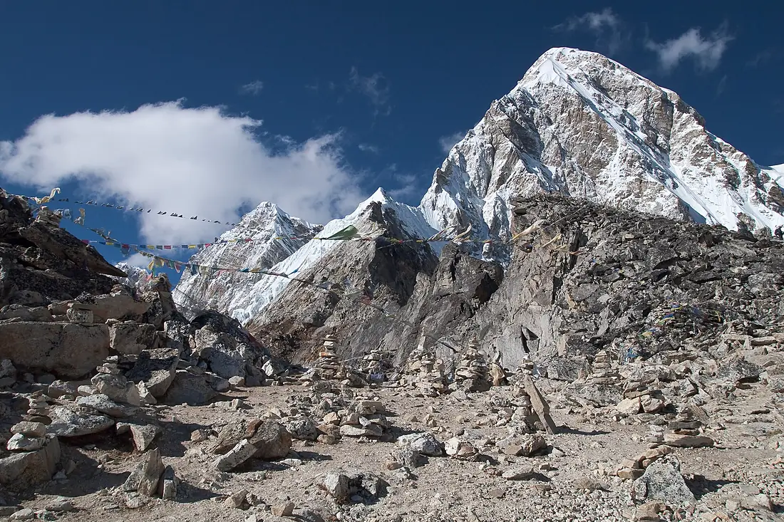 Kala Patthar and Pumori, Nepal, Asia
