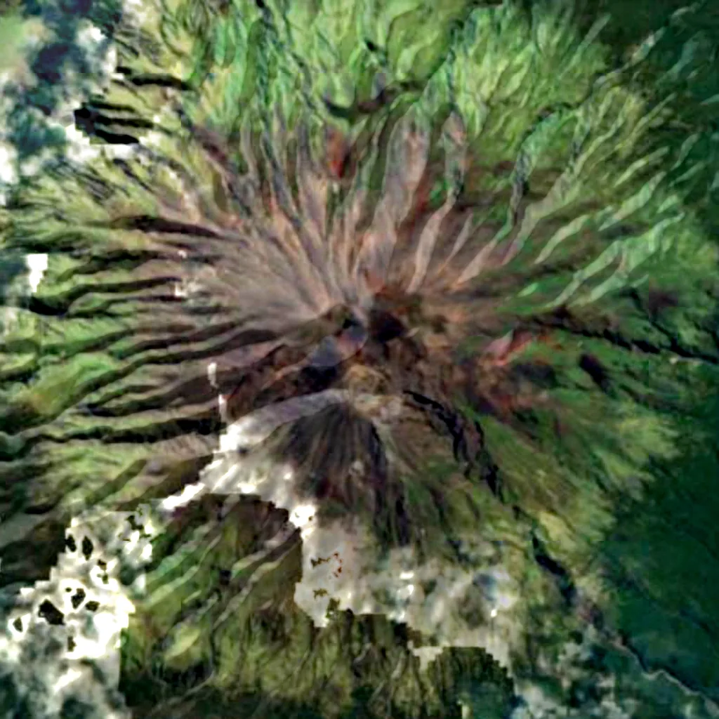 Queen Mary’s Peak von oben gesehen (Sentinel-2)