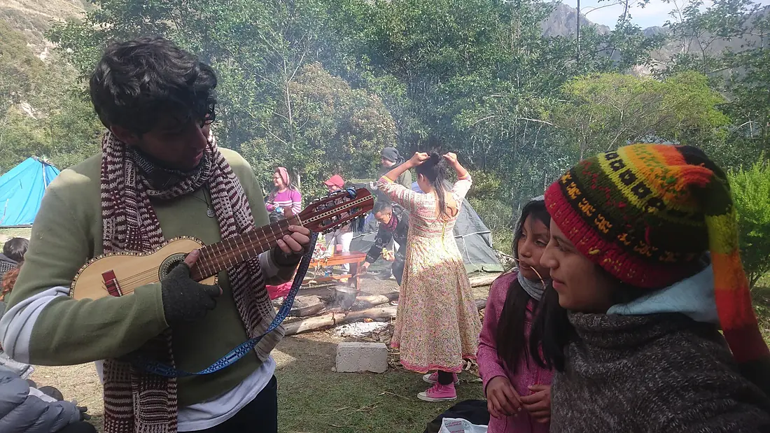 Acampando en la laguna Quilotoa