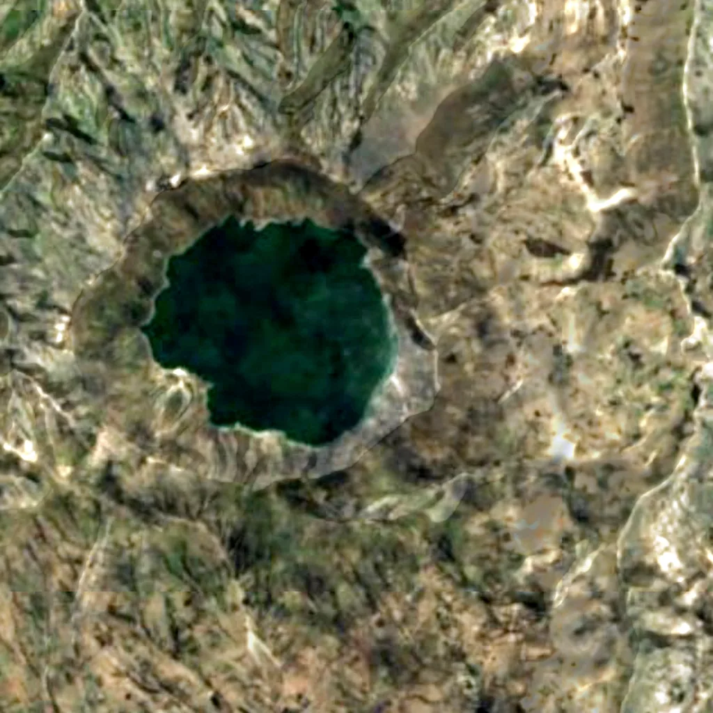 Quilotoa seen from above (Sentinel-2)
