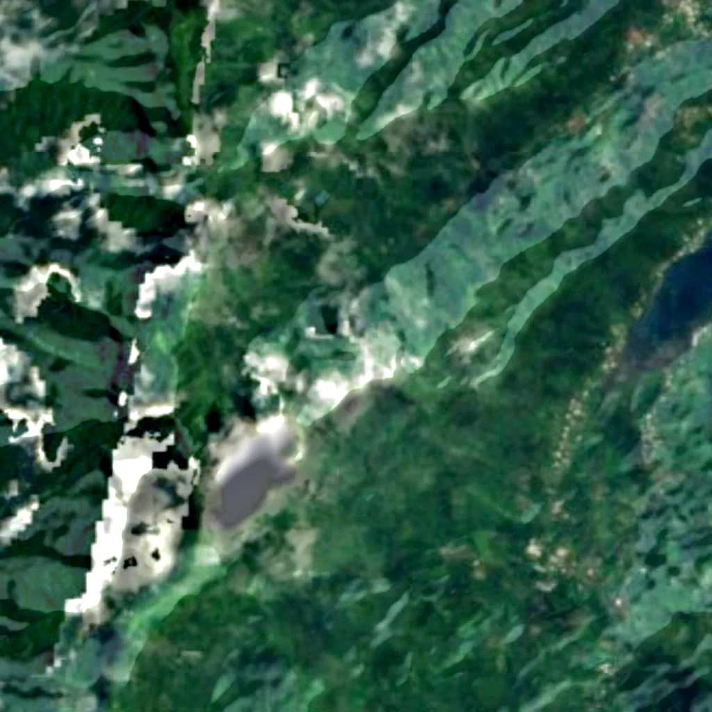 Raiatea visto dall'alto (Sentinel-2)