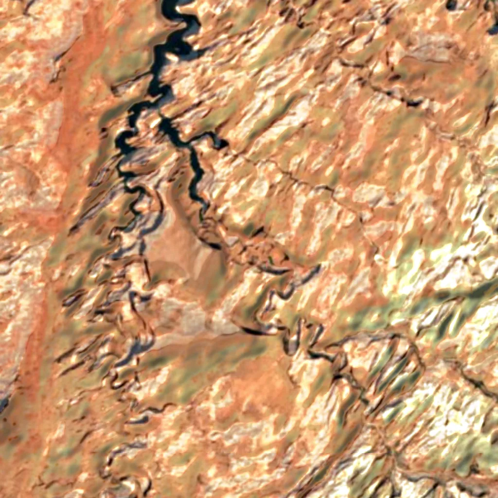 Rainbow Bridge National Monument seen from above (Sentinel-2)