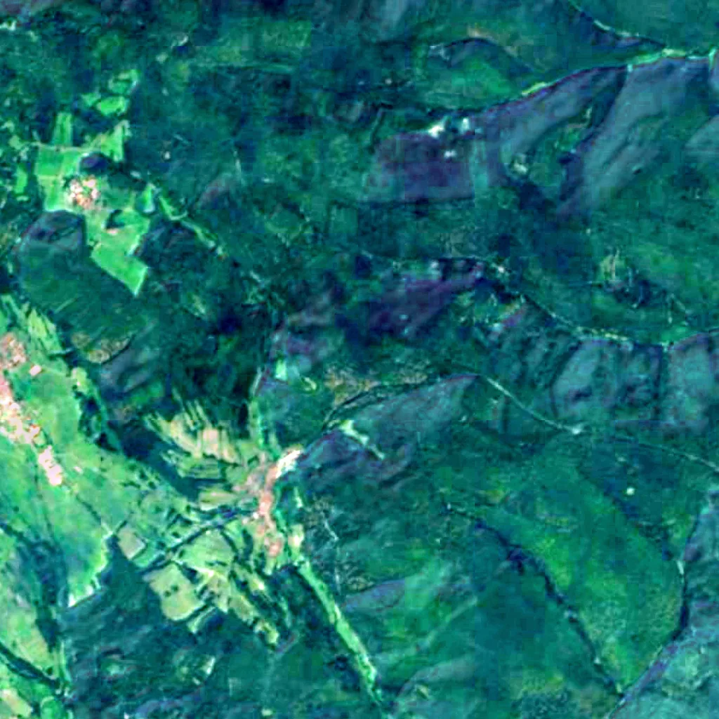 Réserve de biosphère de la Rhön vu d'en haut (Sentinel-2)