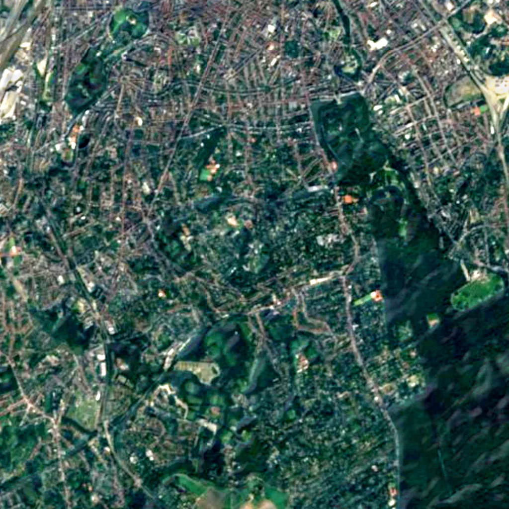 Royal Observatory of Belgium seen from above (Sentinel-2)