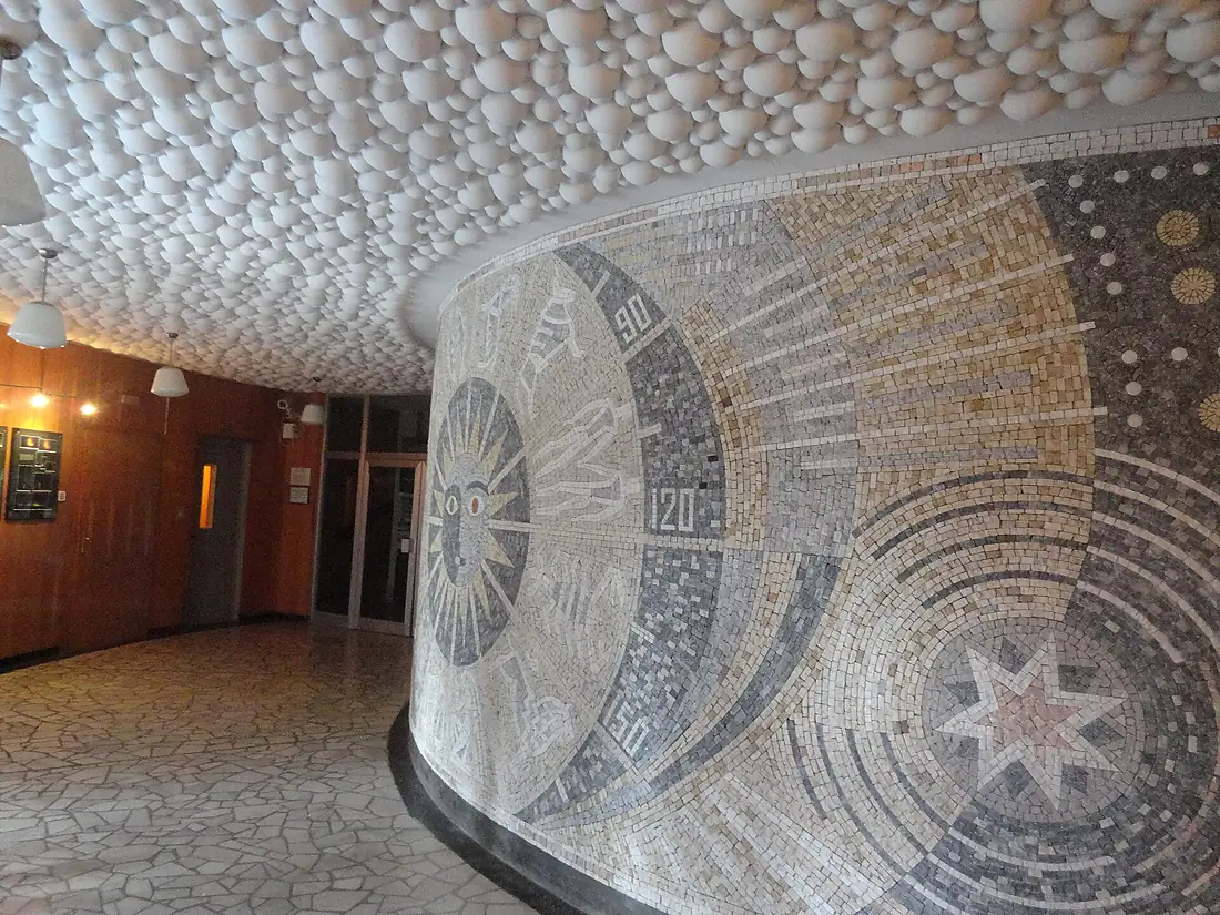 Mosaic Sun Wall with zodiac at Rozhen Observatory Bulgaria (9912198036)
