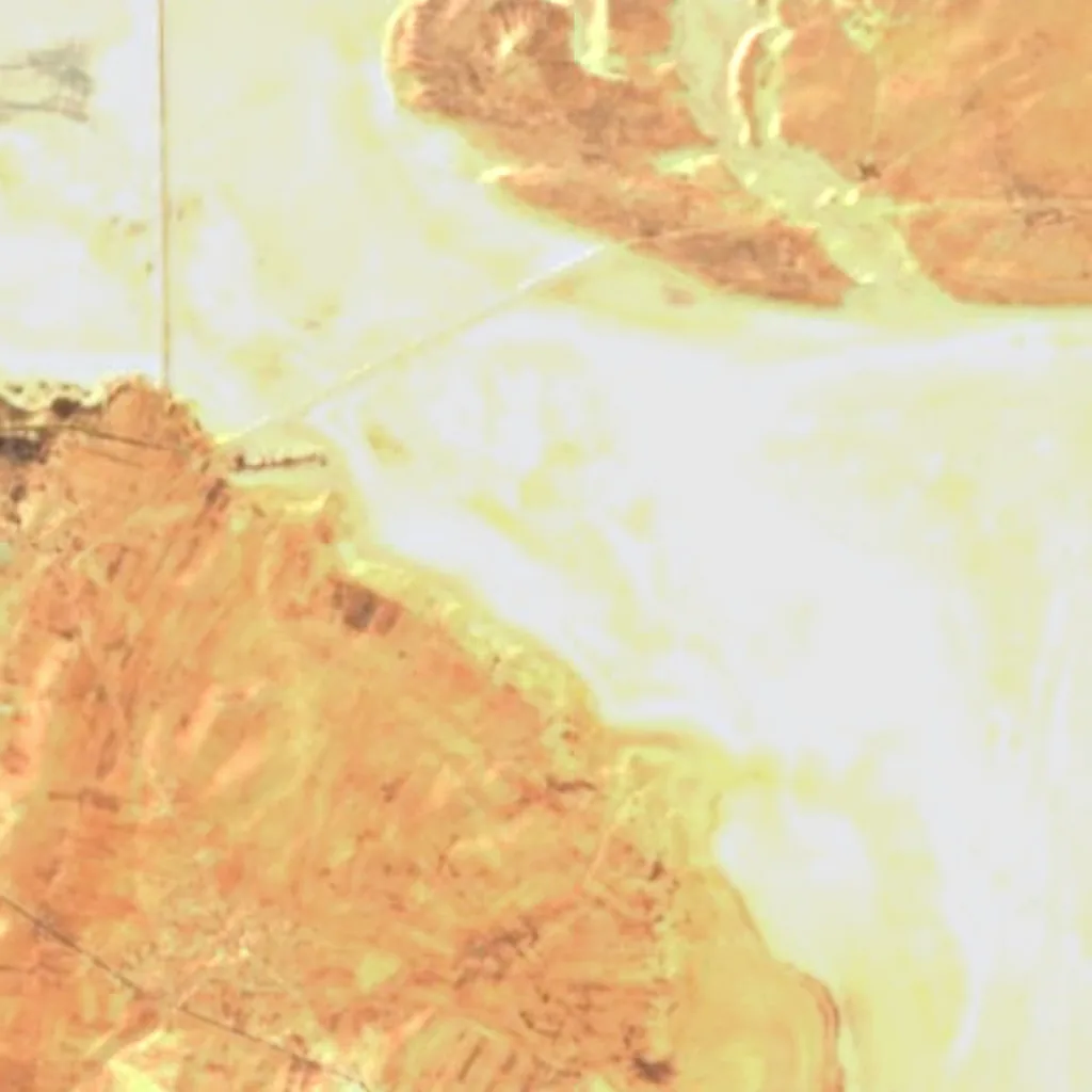 Sabkhat al-Jabbul van boven gezien (Sentinel-2)