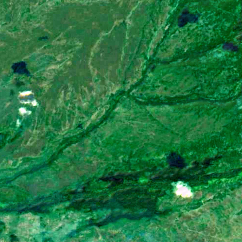 Sachalin von oben gesehen (Sentinel-2)