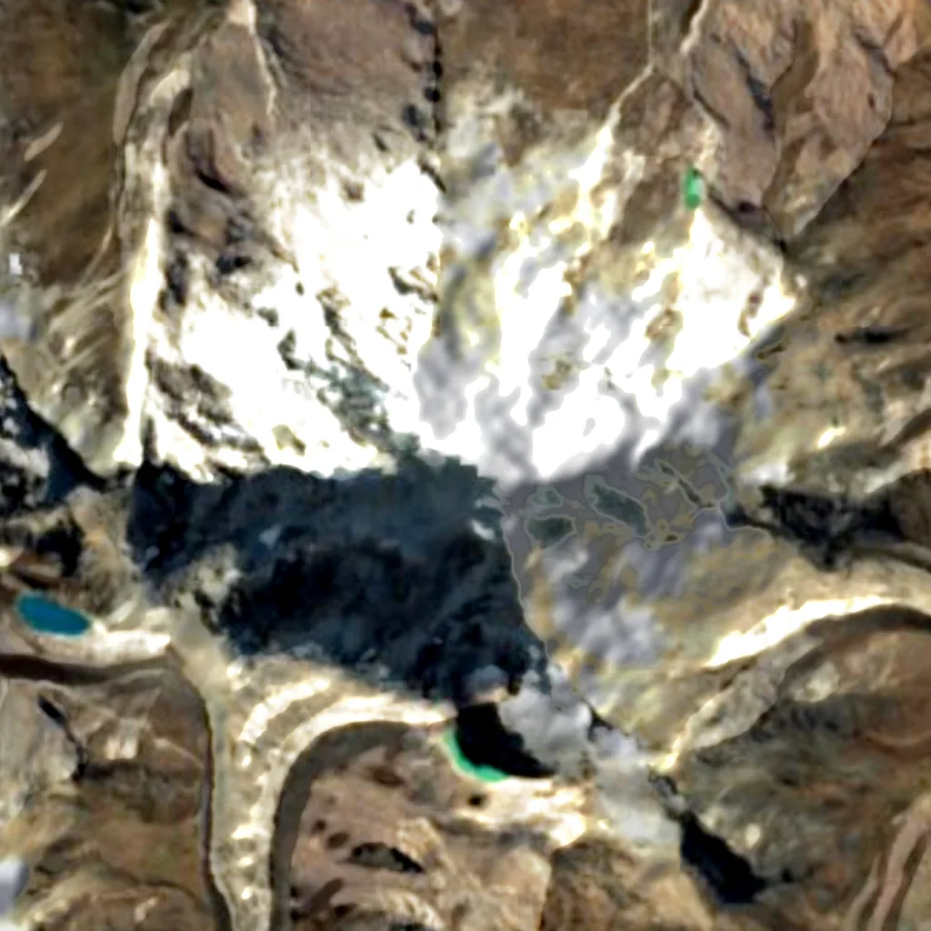 Salcantay visto dall'alto (Sentinel-2)