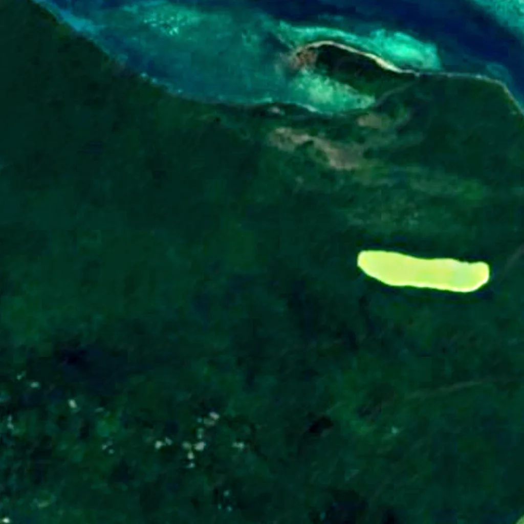 Isla Saona von oben gesehen (Sentinel-2)