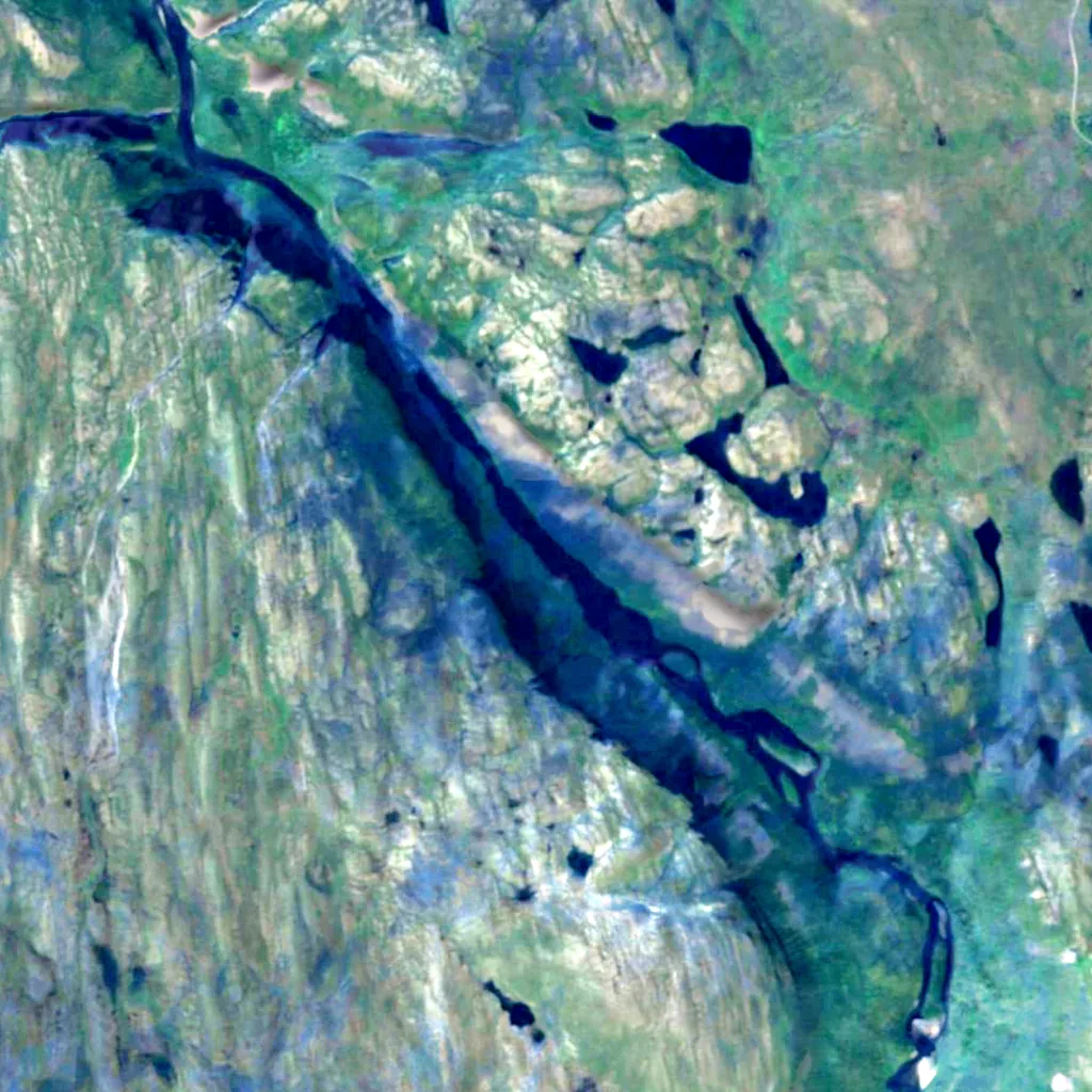 Sautso visto dall'alto (Sentinel-2)