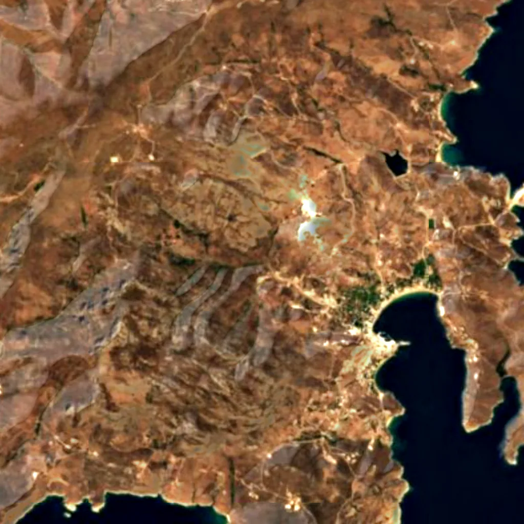 Serifos visto desde arriba (Sentinel-2)