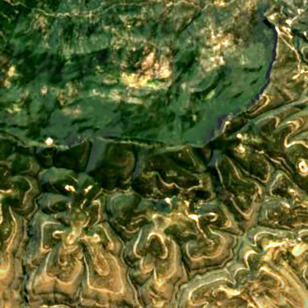 Shimbiris van boven gezien (Sentinel-2)
