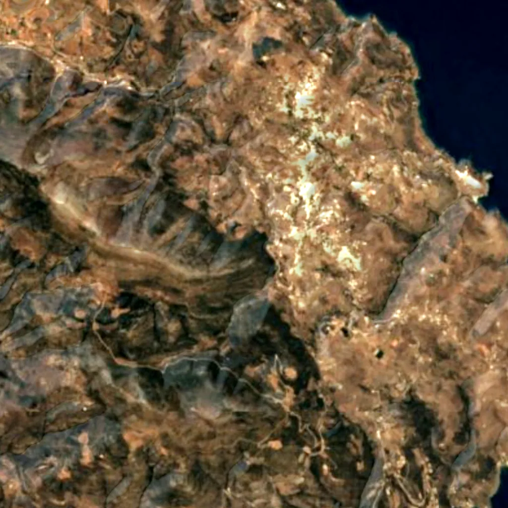 Sifnos van boven gezien (Sentinel-2)