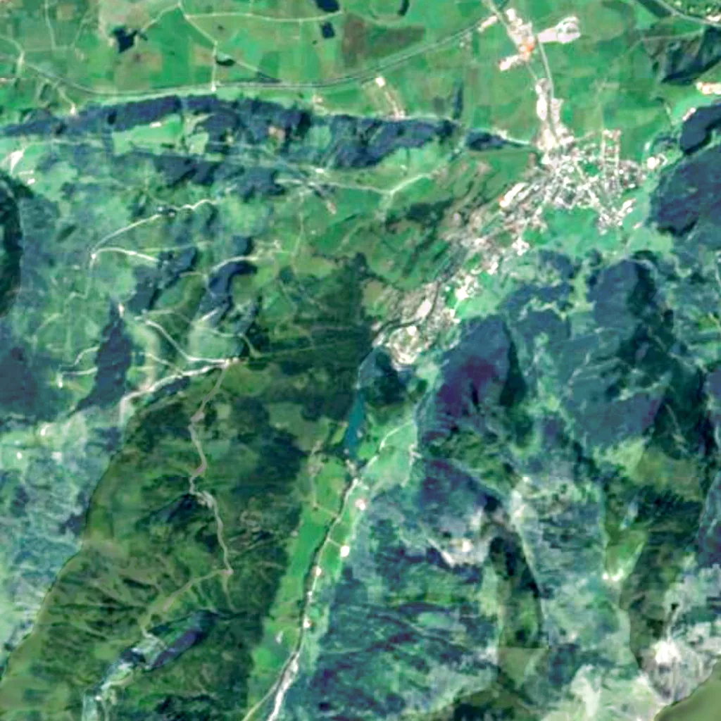 Sigmund-Thun-Klamm visto dall'alto (Sentinel-2)