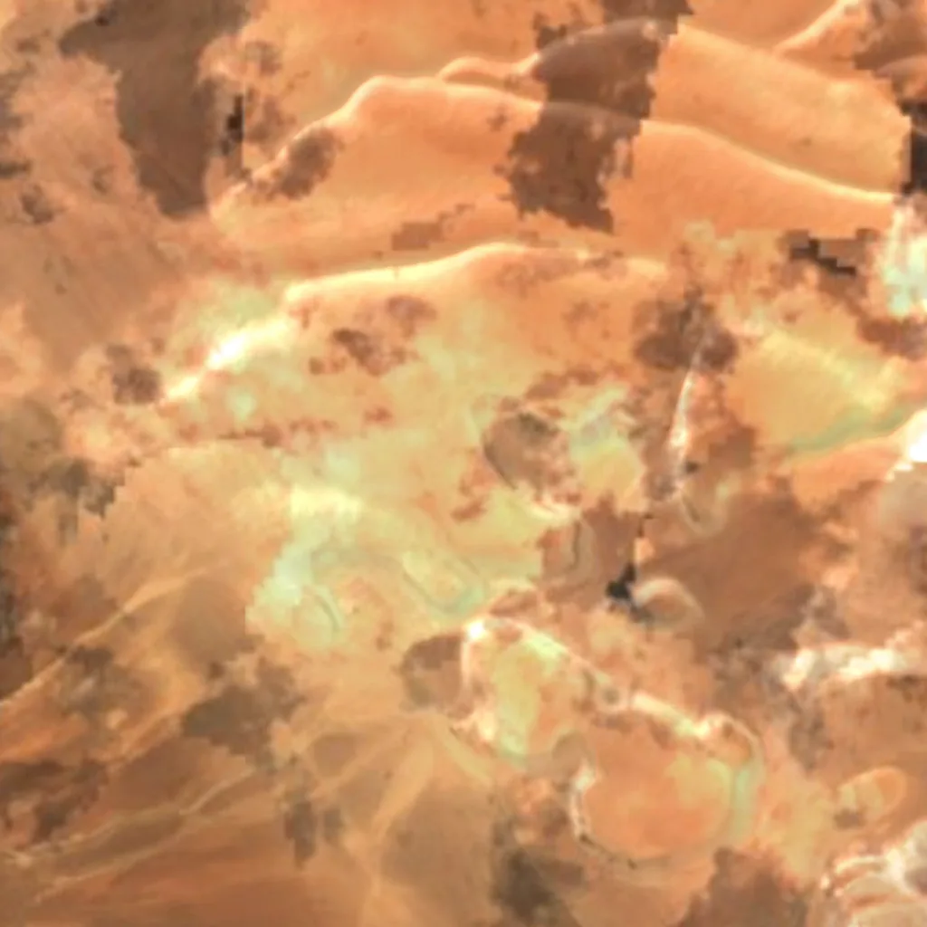 Desierto Siloli visto desde arriba (Sentinel-2)