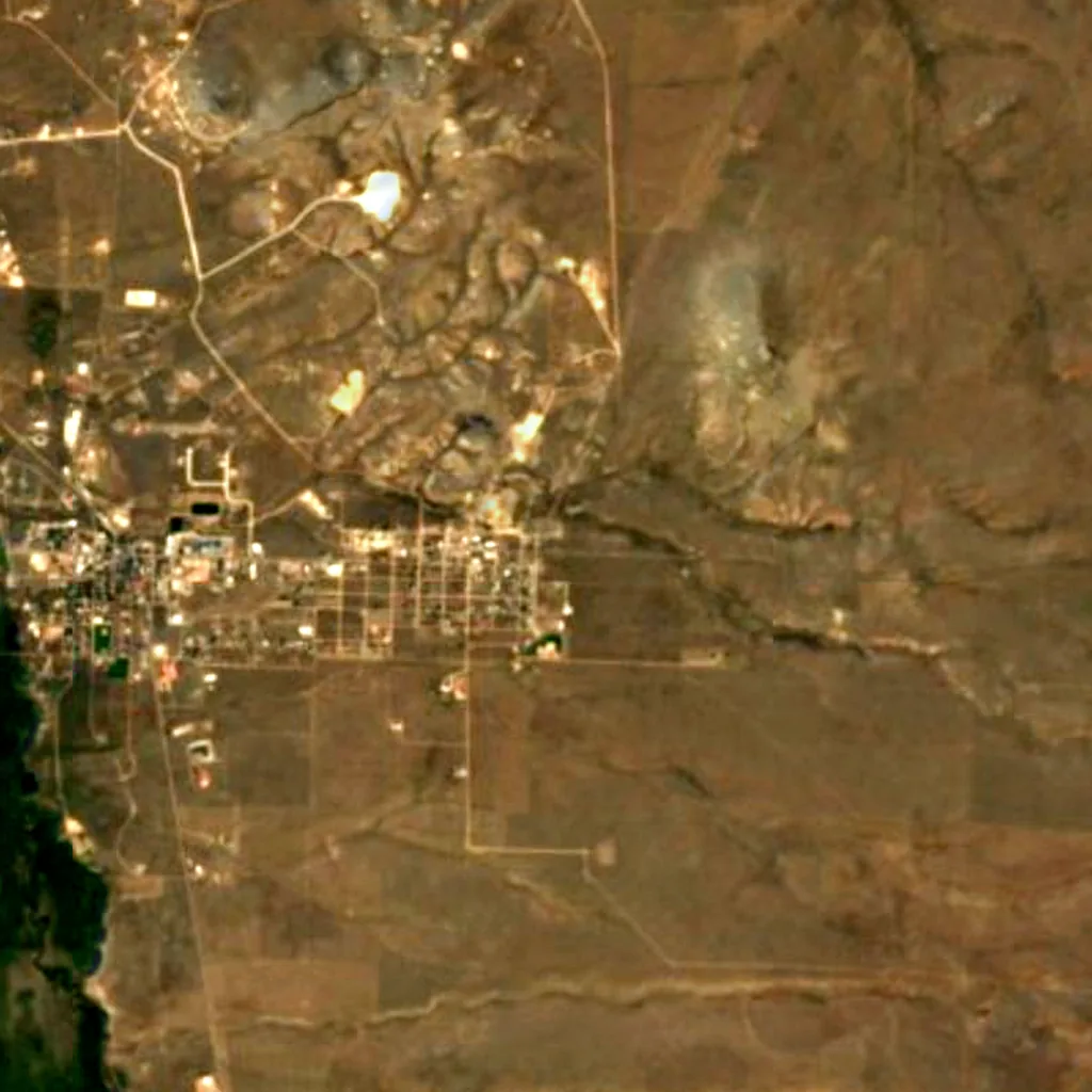 Silver Cliff van boven gezien (Sentinel-2)