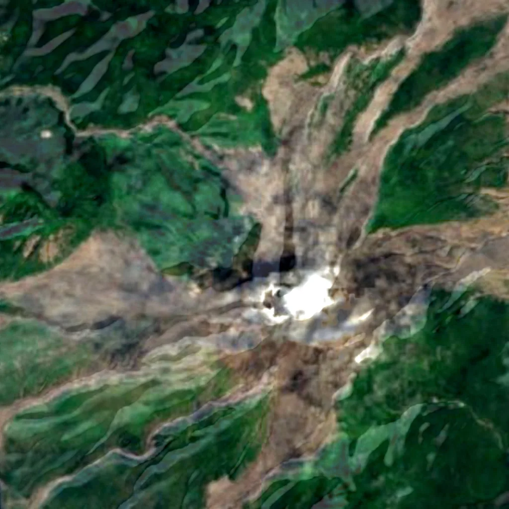 La Soufrière vu d'en haut (Sentinel-2)