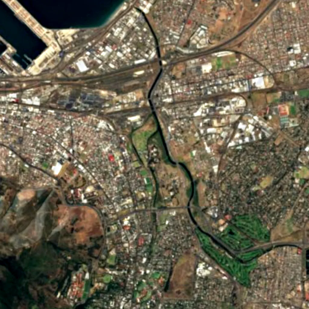 Observatorio Astronómico Sudafricano visto desde arriba (Sentinel-2)