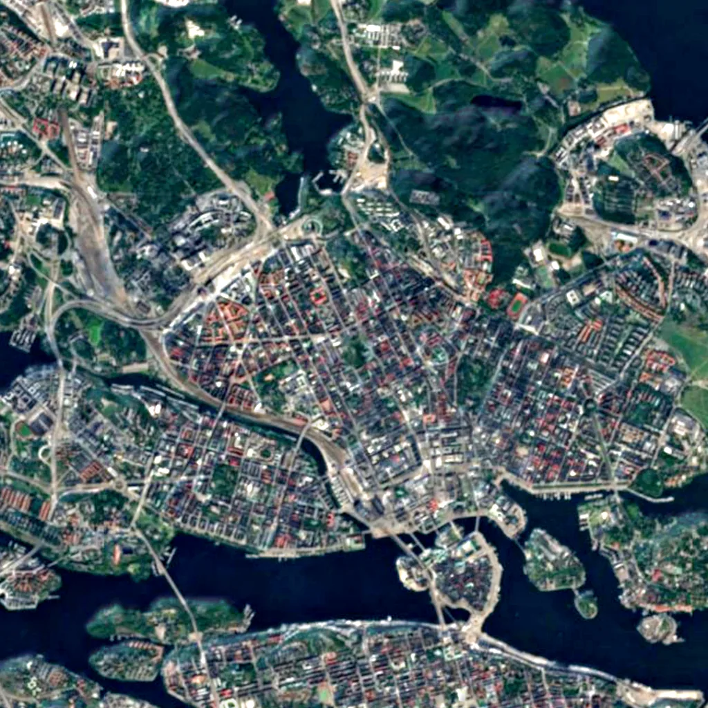 Observatorio de Estocolmo visto desde arriba (Sentinel-2)