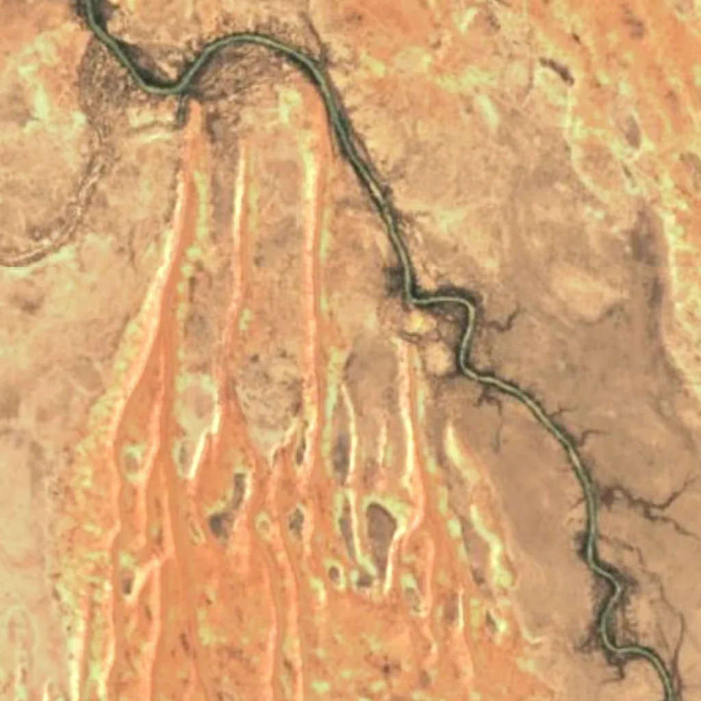Deserto di Strzelecki visto dall'alto (Sentinel-2)