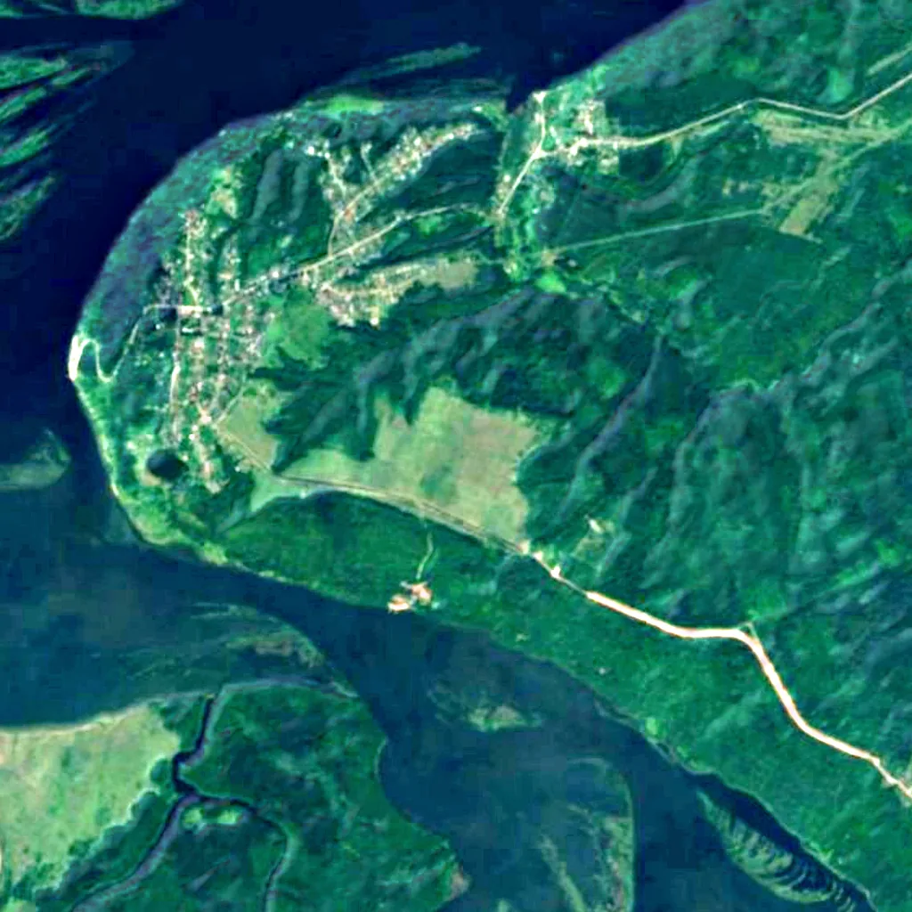 Installation de chauffage ionosphérique Sura vu d'en haut (Sentinel-2)