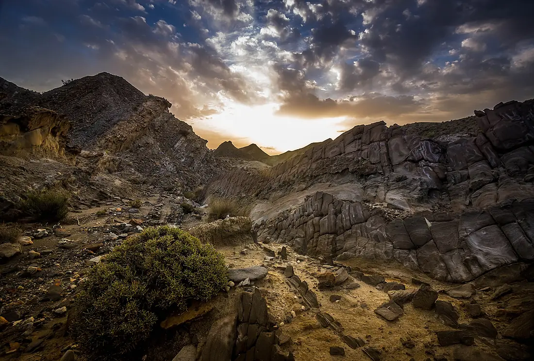 A Sunrise in the Tabernas Desert