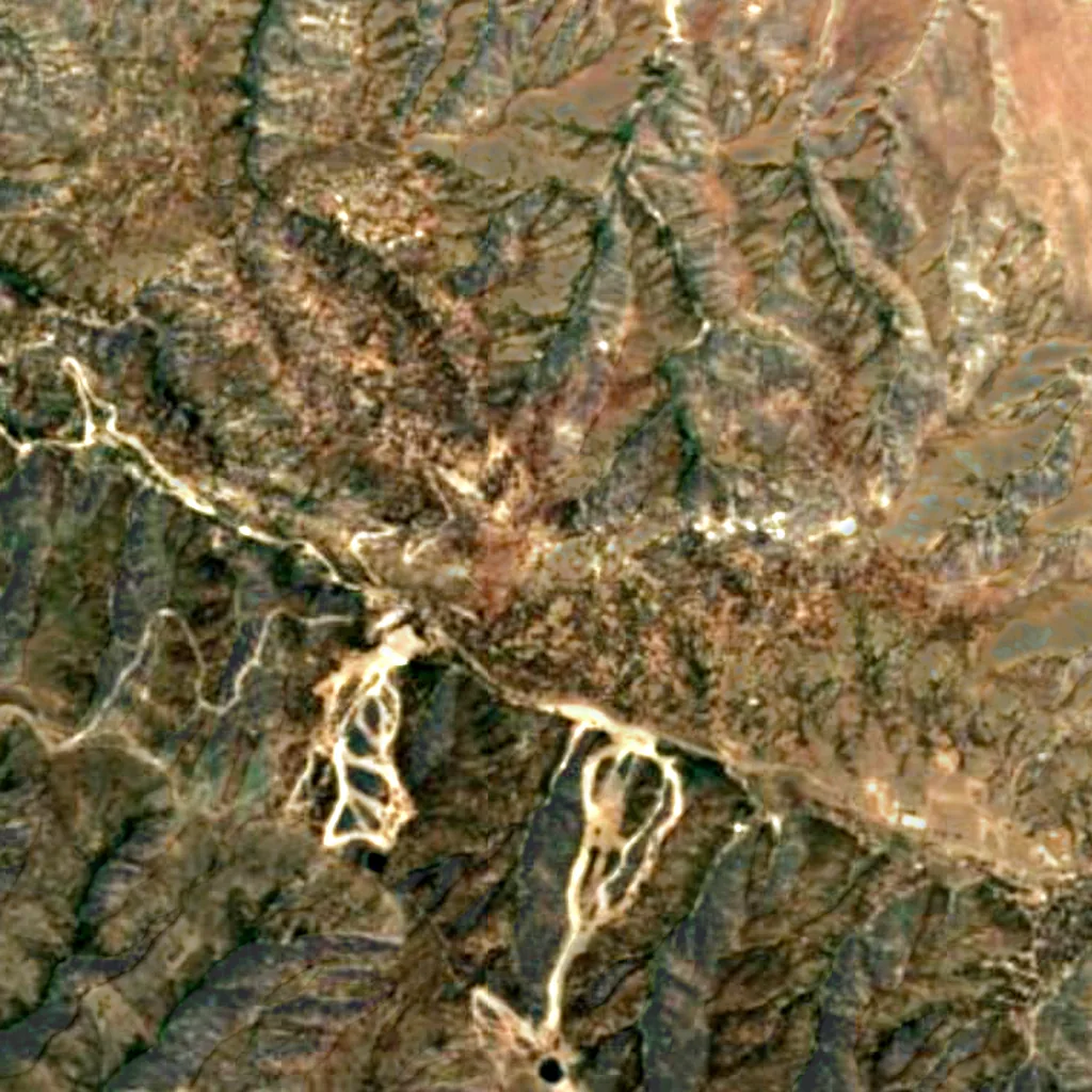 Tafelberg Observatorium van boven gezien (Sentinel-2)