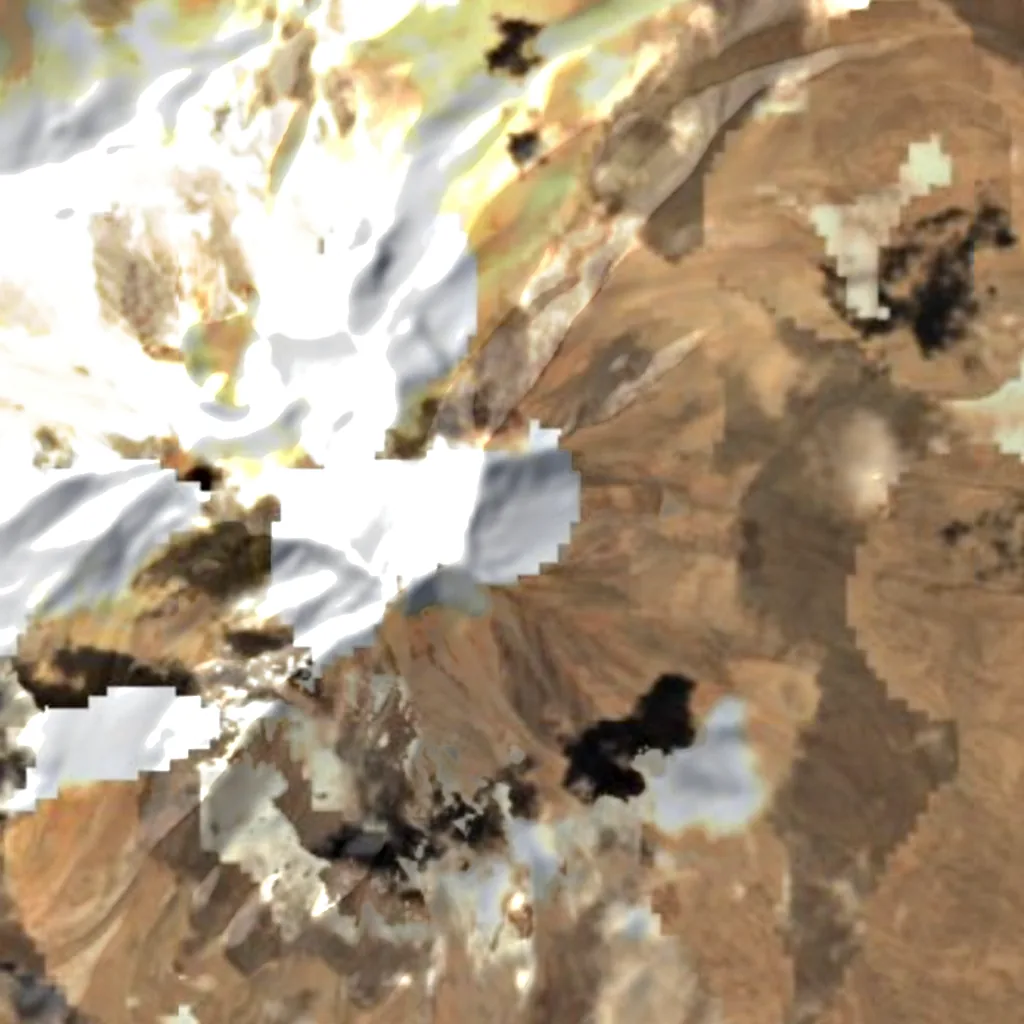 Volcán Tacora visto desde arriba (Sentinel-2)