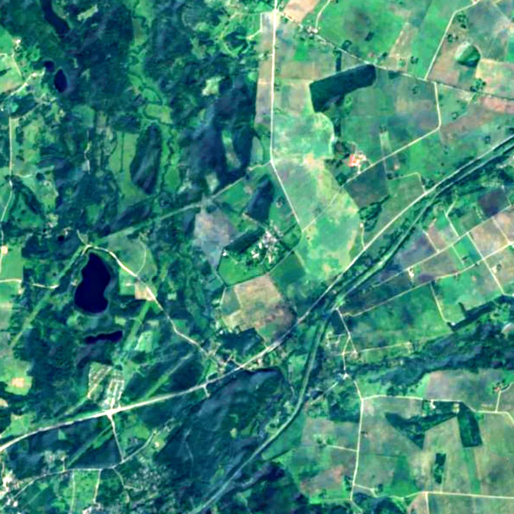 Tartu Observatorium van boven gezien (Sentinel-2)