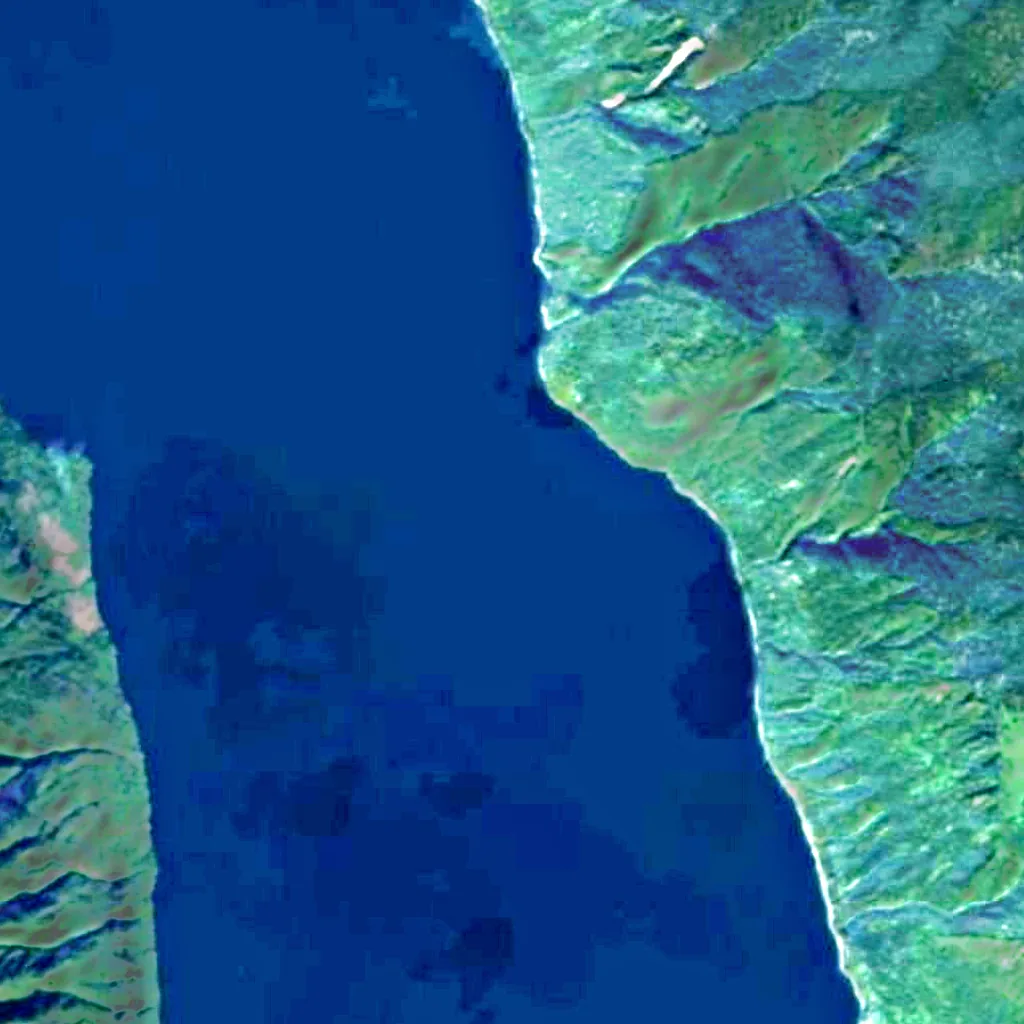 Lago Teletskoye visto desde arriba (Sentinel-2)