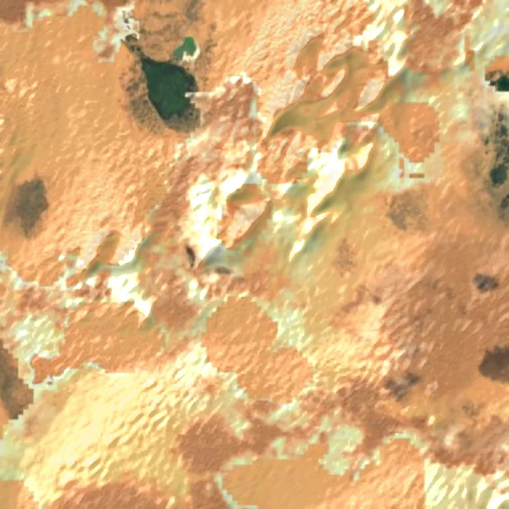 Tenggerwoestijn van boven gezien (Sentinel-2)