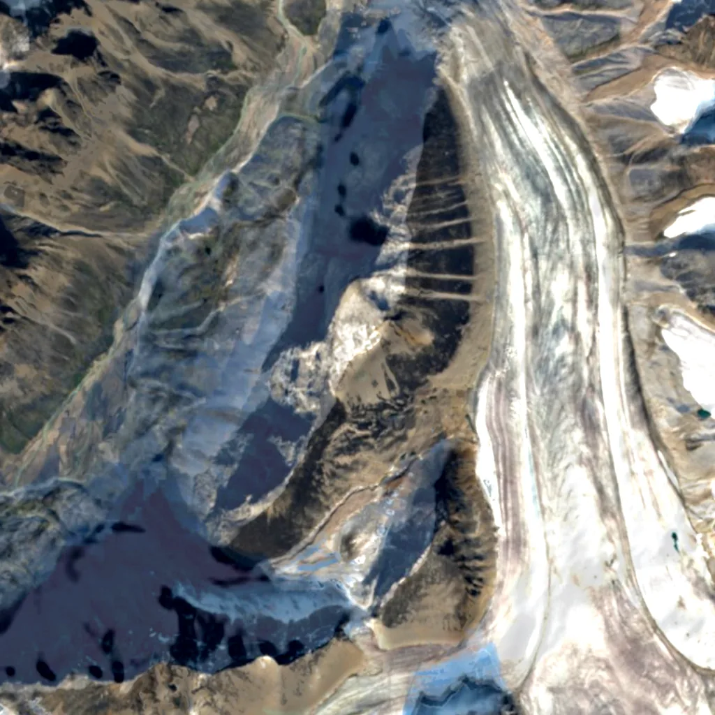 Thor Peak von oben gesehen (Sentinel-2)