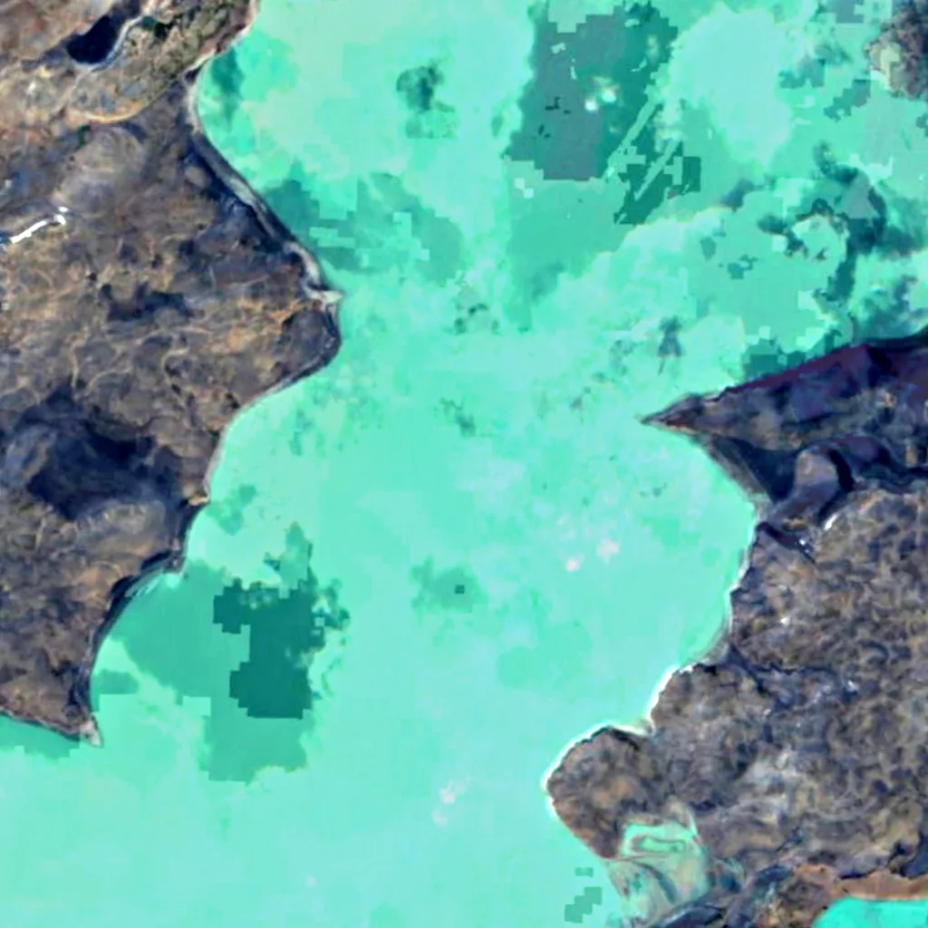 Þórisvatn van boven gezien (Sentinel-2)