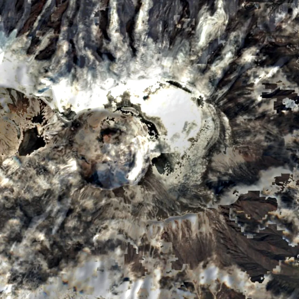 Tolbatschik von oben gesehen (Sentinel-2)