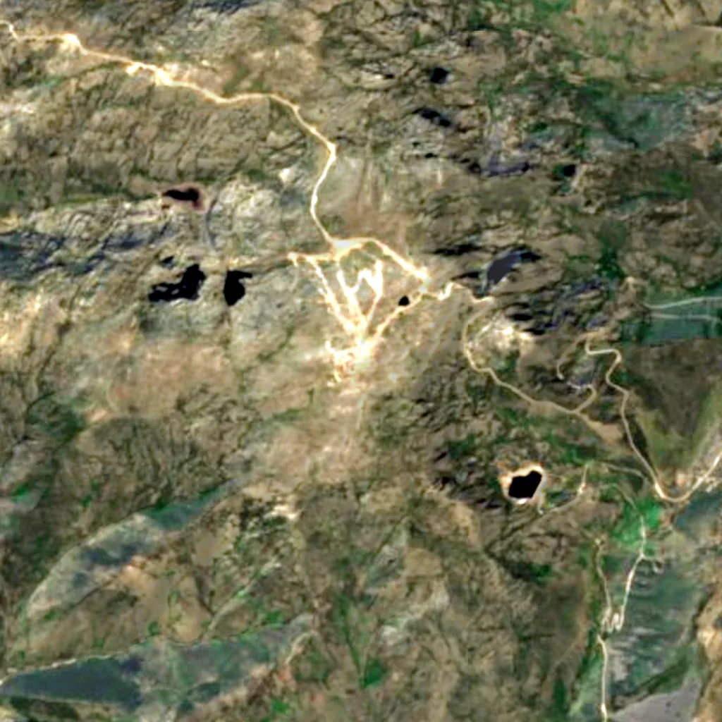 Torre van boven gezien (Sentinel-2)