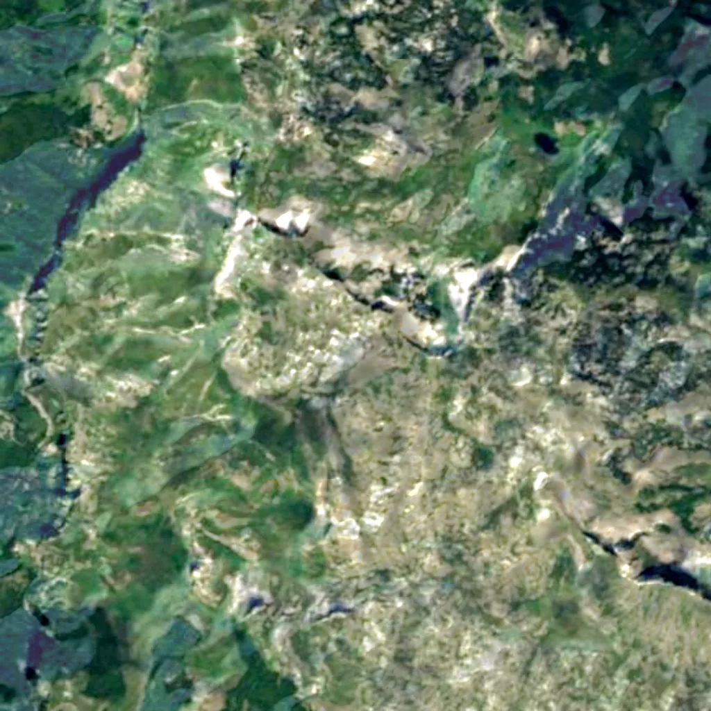 Treskavica vu d'en haut (Sentinel-2)