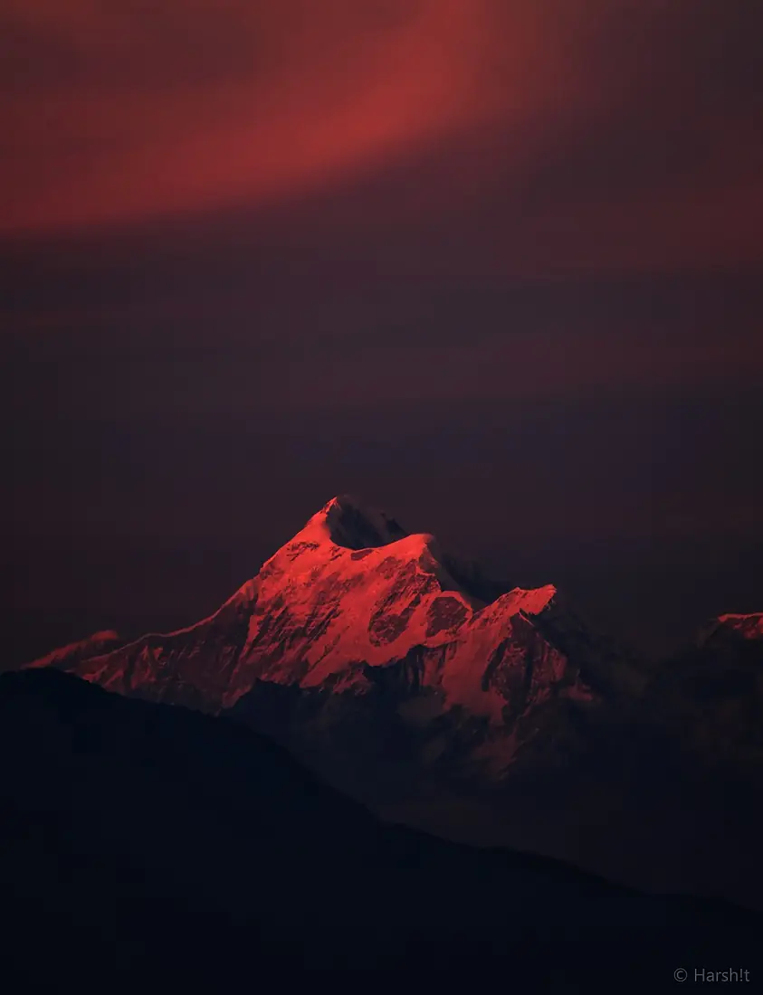 Trishul peak in the golden hour