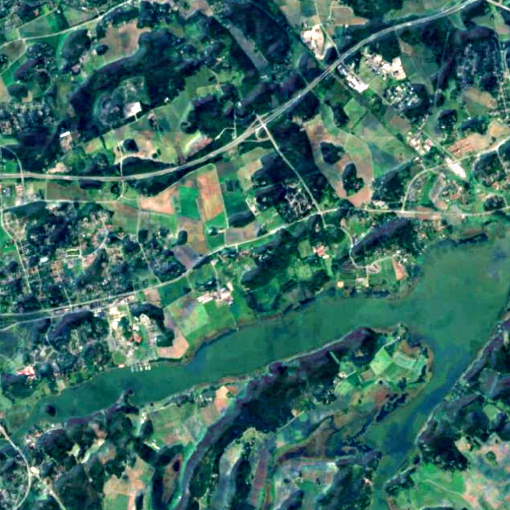 Observatoire de Tuorla vu d'en haut (Sentinel-2)