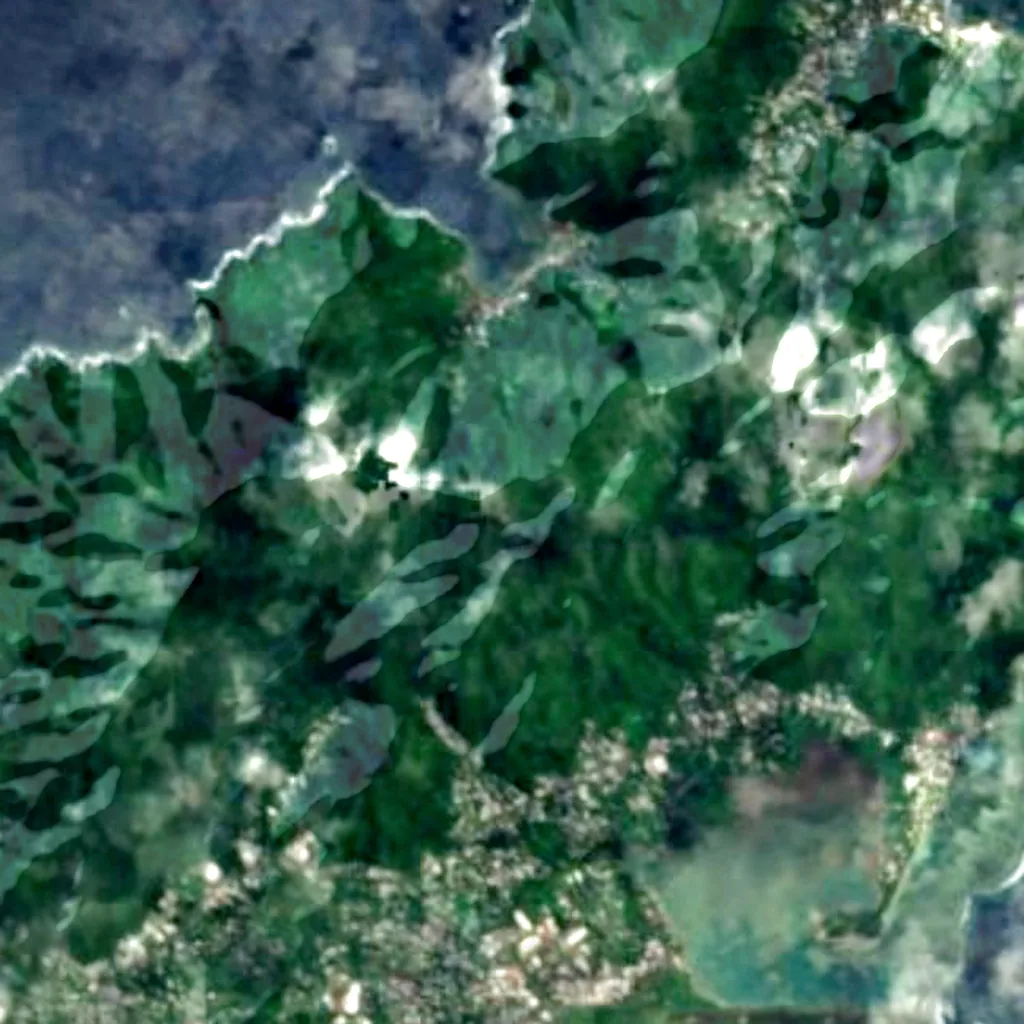 Tutuila vu d'en haut (Sentinel-2)