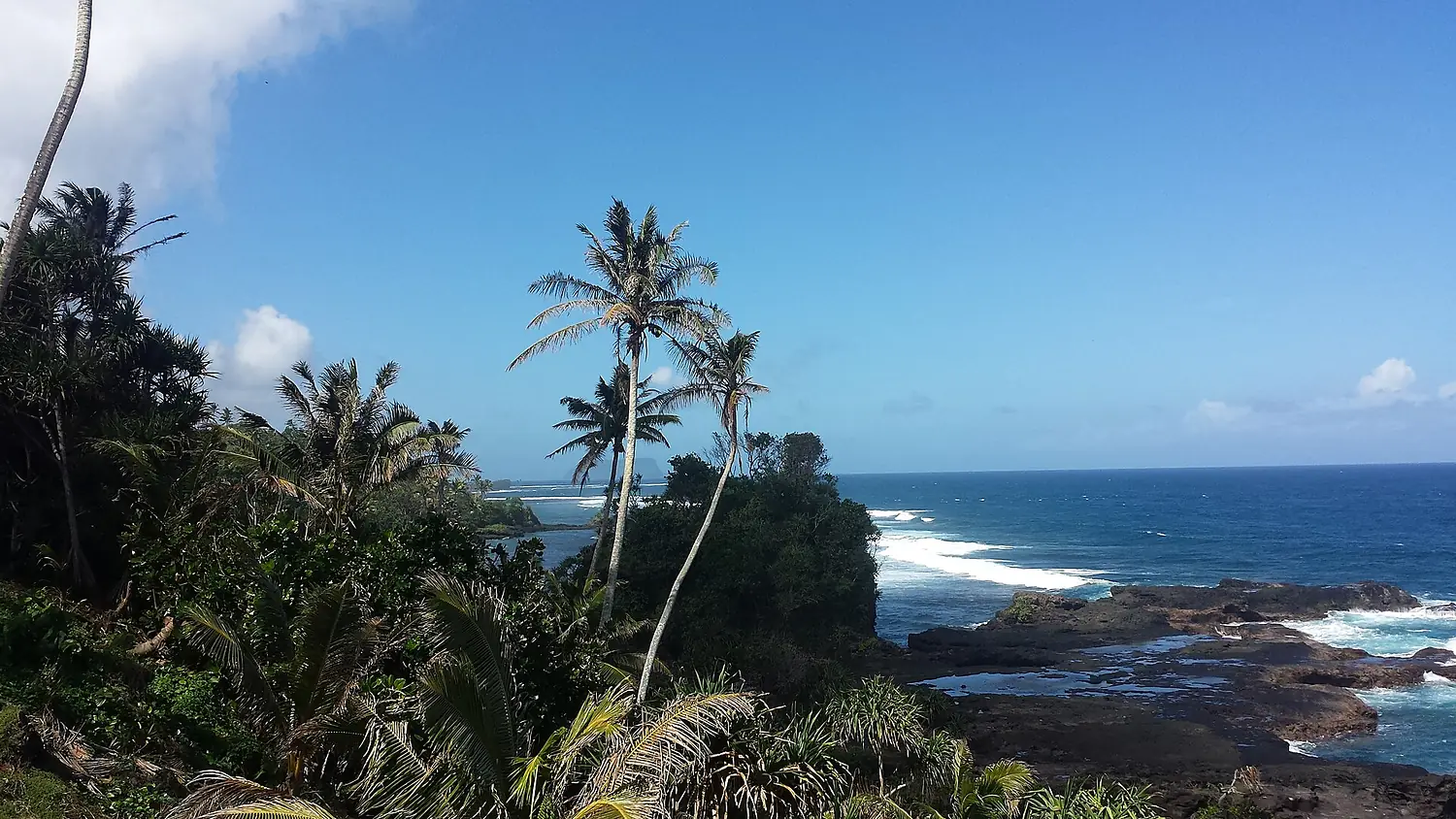 View of the south-eastern coast of Upolu, Samoa - August 2016